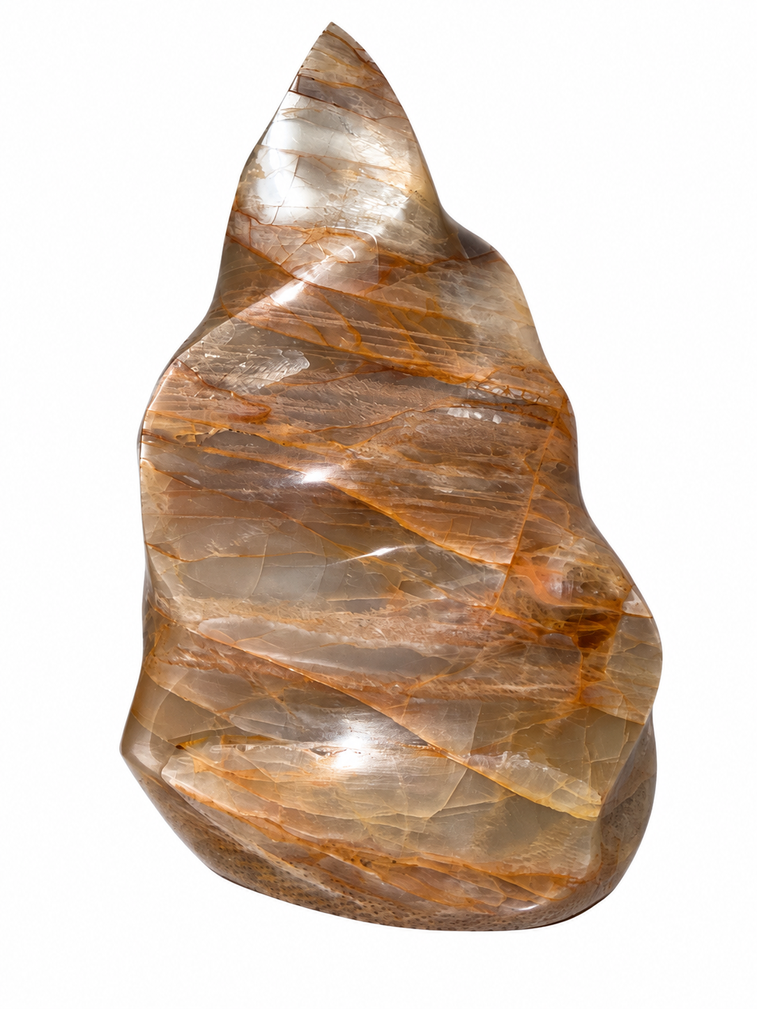 Peach Moonstone Flame/Spiral