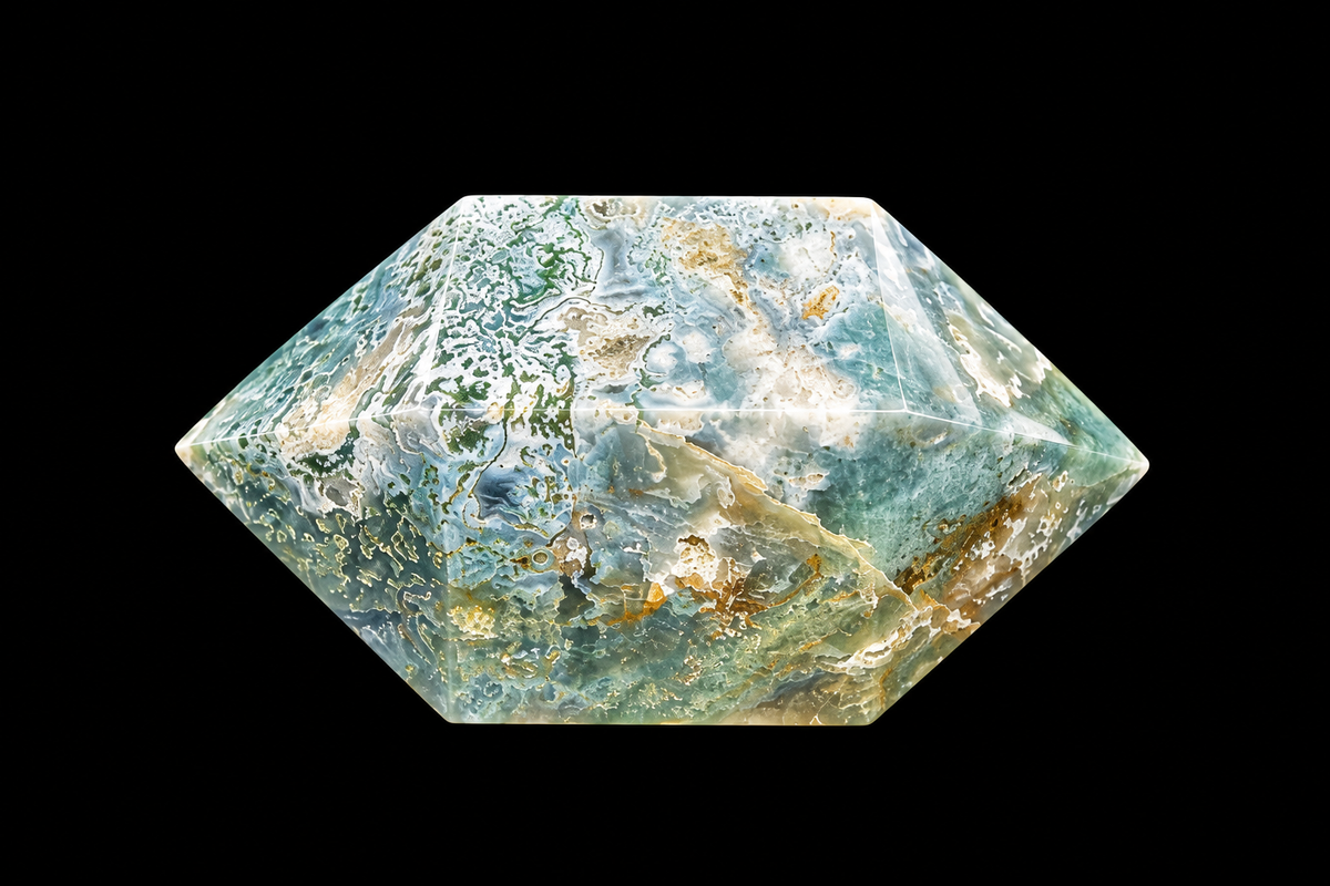 Tidepool Moss Agate Double Terminated Point