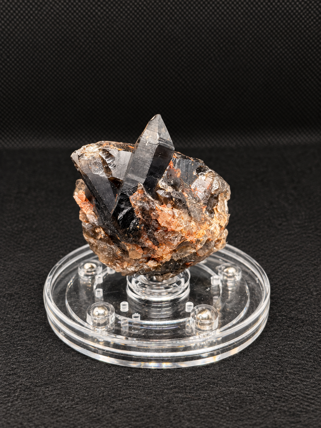Smoldering Ember Smoky Quartz Cluster