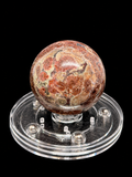 Poppy Meadow Russian Flower Agate Sphere Variant 2