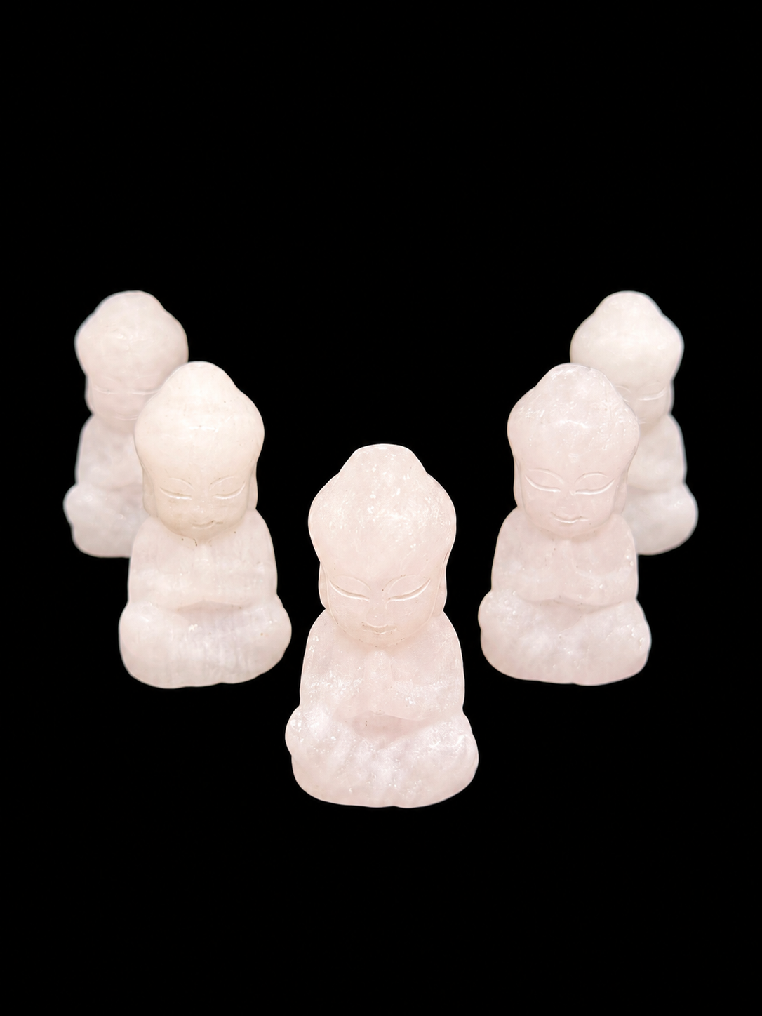 Moonglow Calcite Buddha Carving