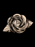 Moonlit Rose Silver Sheen Obsidian Carving