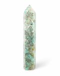 Chrysocolla in Quartz Tower