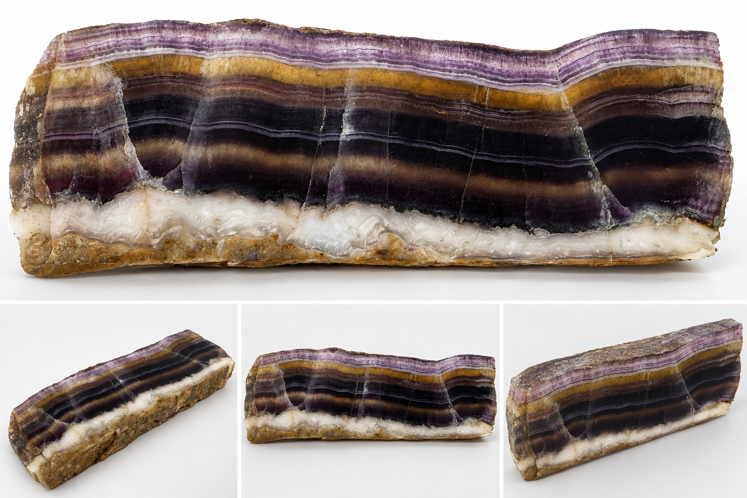 Purple & Yellow Fluorite Slab