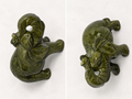 Serpentine Elephant Carving