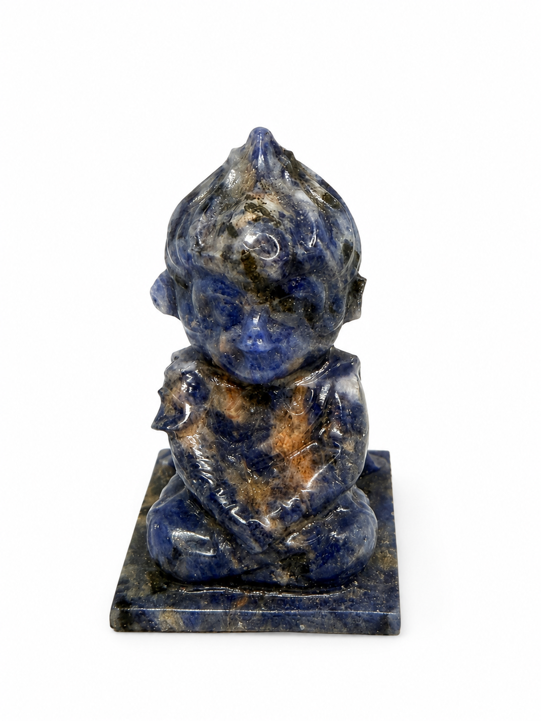 Sunset Sodalite Buddha Carving