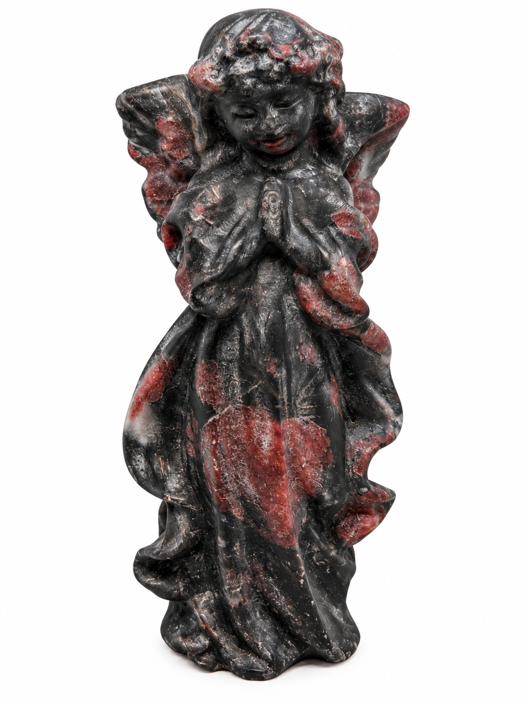 Angel Carving in Spessartine Garnet