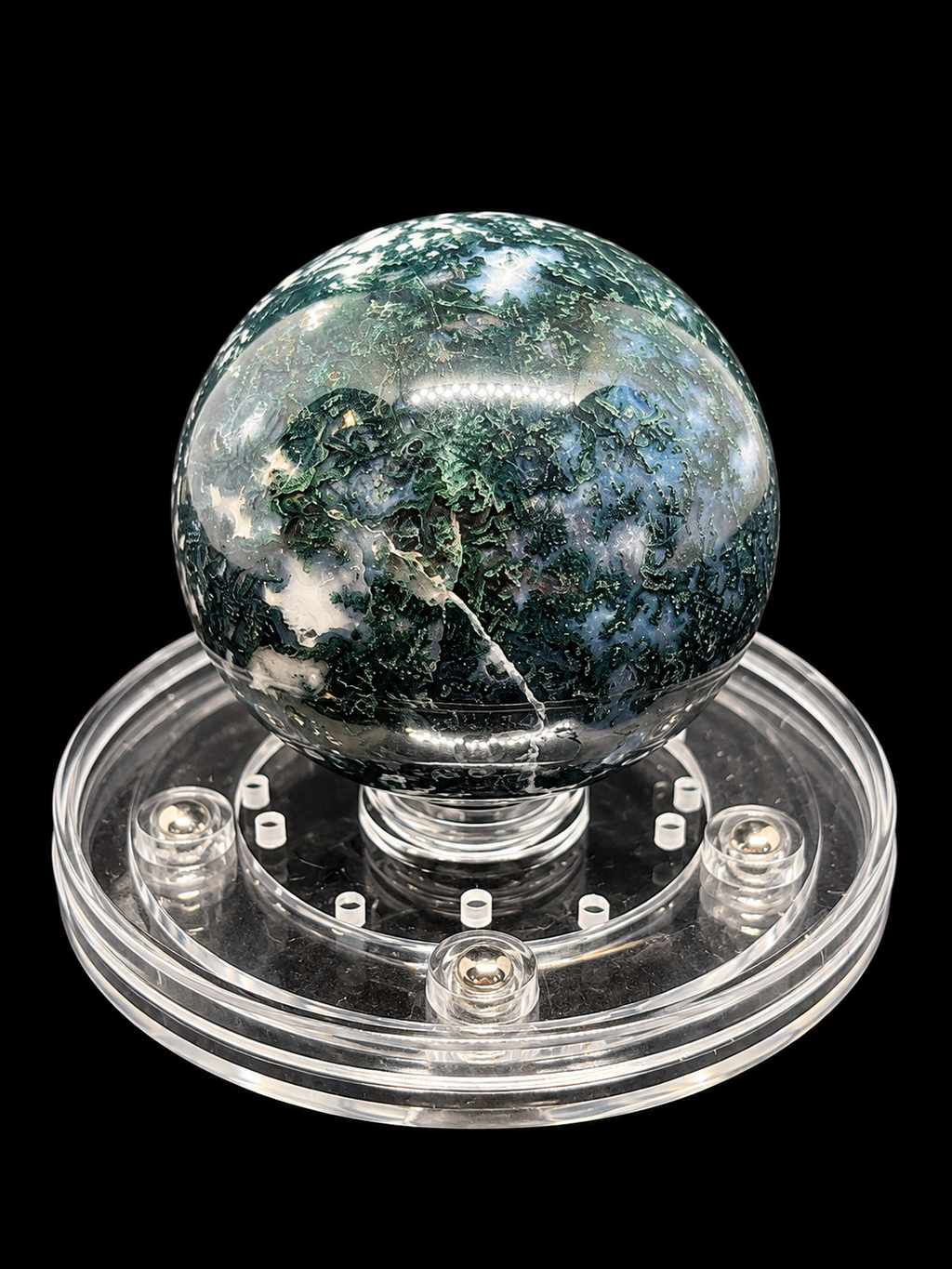 Emerald Earth Moss Agate Sphere