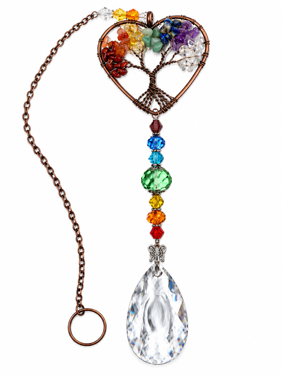 Heart Tree of Life Sun Catcher — Chakra Edition