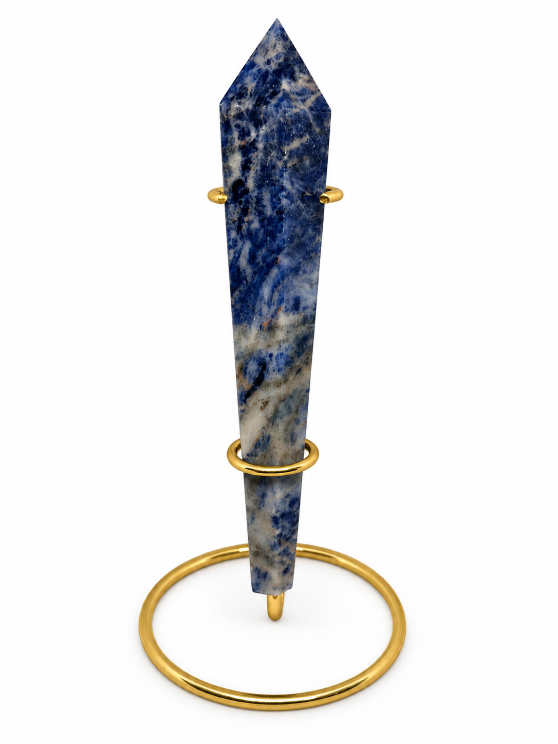 Sodalite Crystal Wand (Cream)