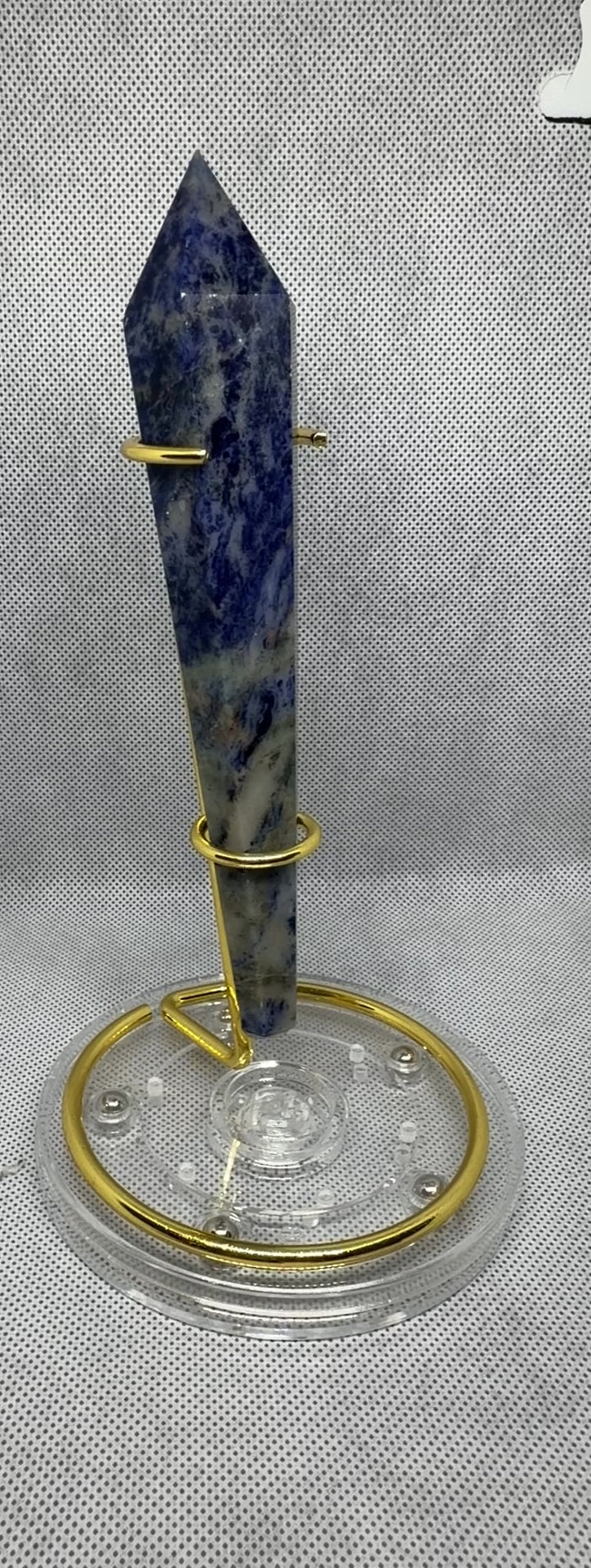 Sodalite Crystal Wand (Cream)