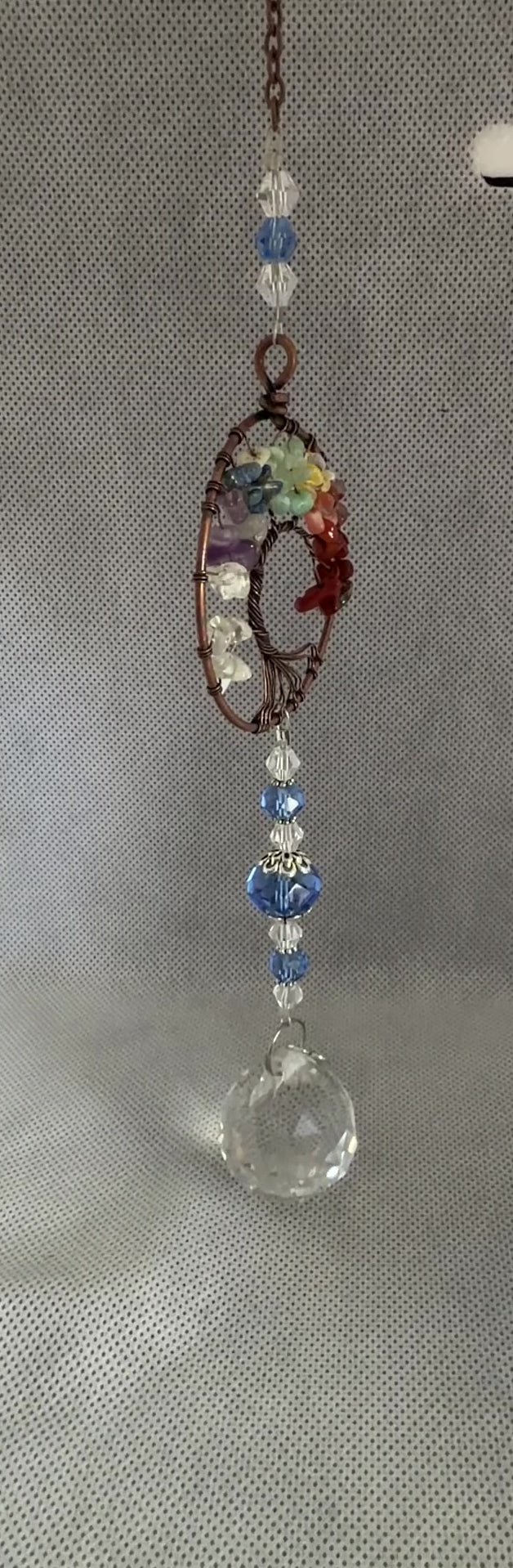 Round Tree of Life Sun Catcher — Chakra Edition