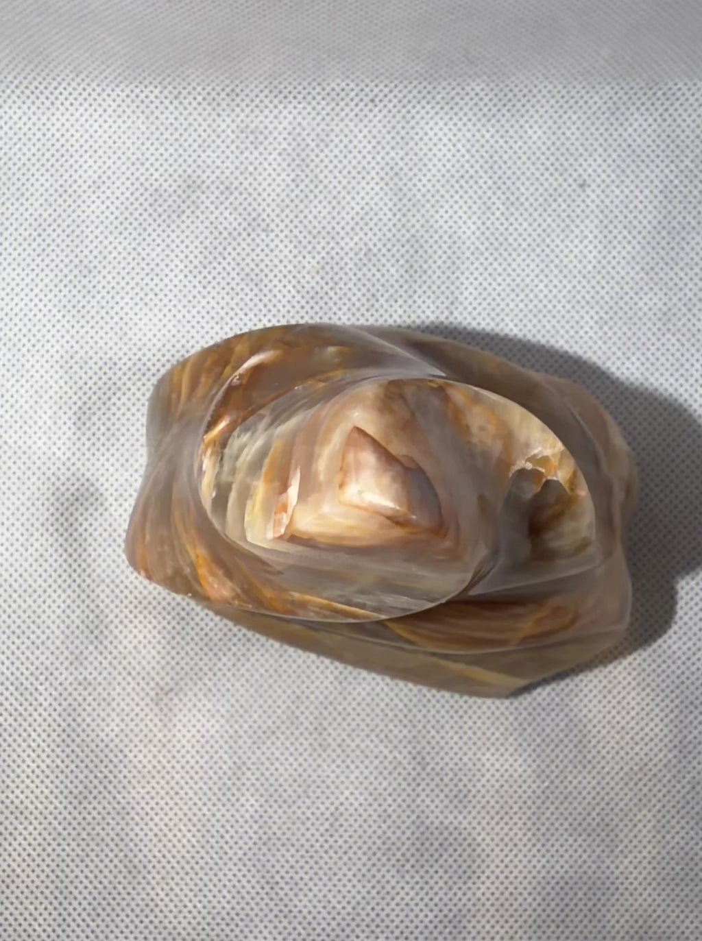Peach Moonstone Flame/Spiral